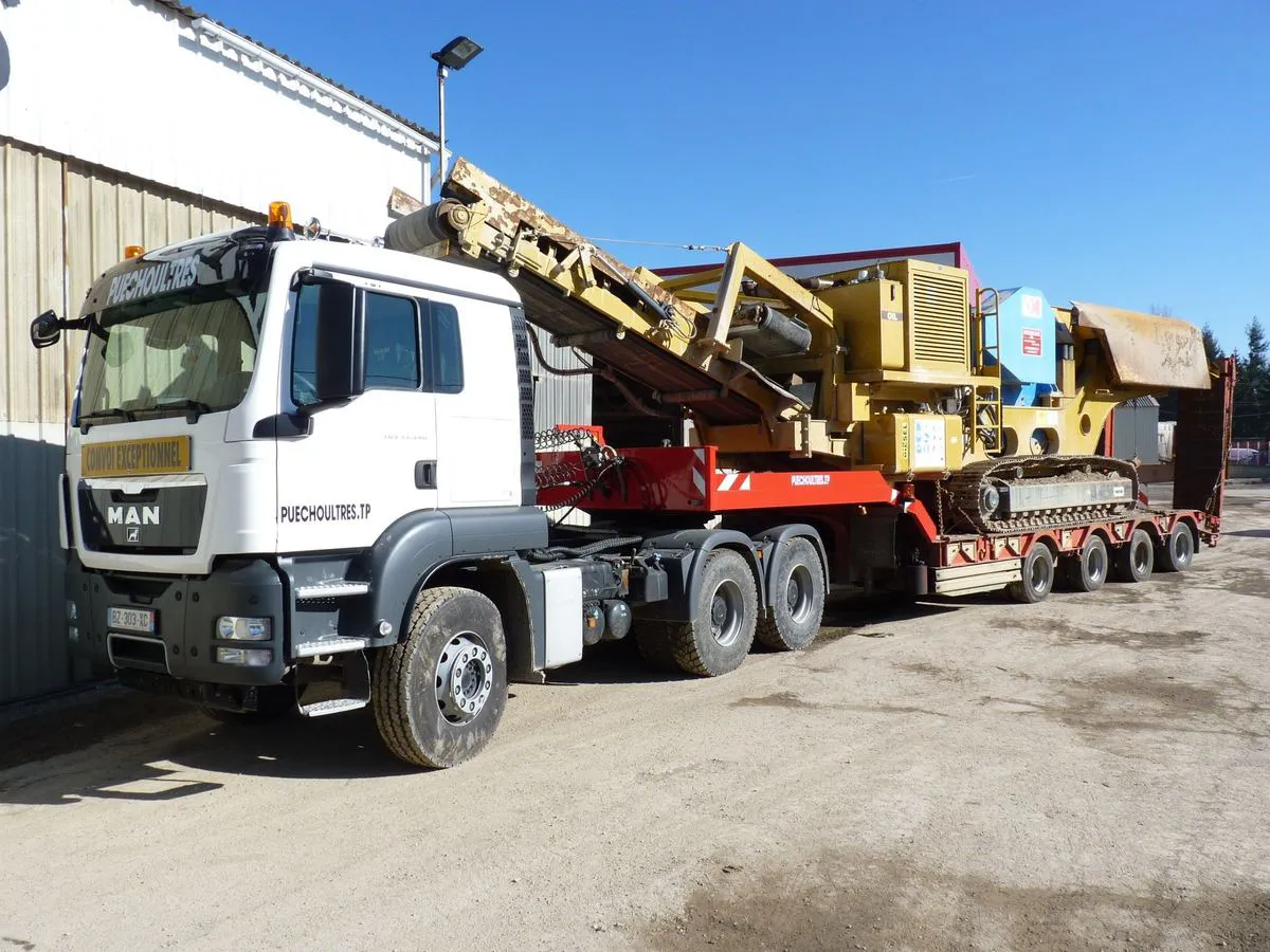 Transport d un concasseur 43 Tonnes